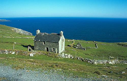 Opuštěný dům na ostrově Dursey